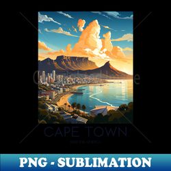 a pop art travel print of cape town - south africa - professional sublimation digital download - capture imagination with every detail