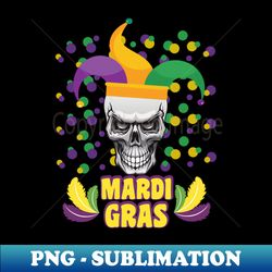 Mardi Gras Mardi Gras Sugar Skull Funny carnival costume - Exclusive PNG Sublimation Download - Bold & Eye-catching