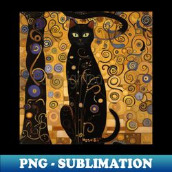 Gustav Klimt Cat - Special Edition Sublimation PNG File - Unleash Your Creativity