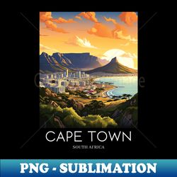 a pop art travel print of cape town - south africa - premium png sublimation file - bold & eye-catching
