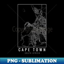 cape town south africa minimalist map - signature sublimation png file - add a festive touch to every day