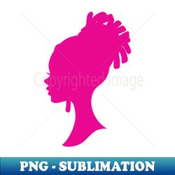 Cute dreadlocked Barbie silhouette - Signature Sublimation PNG File - Boost Your Success with this Inspirational PNG Download