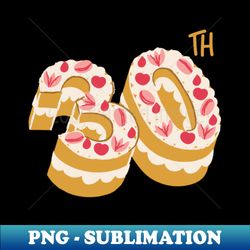 30th birthday cake candle - unique sublimation png download - vibrant and eye-catching typography