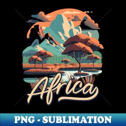 beautiful african landscape - exclusive sublimation digital file - fashionable and fearless