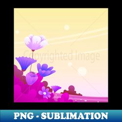 Purple Flower Art - Instant PNG Sublimation Download - Perfect for Sublimation Art