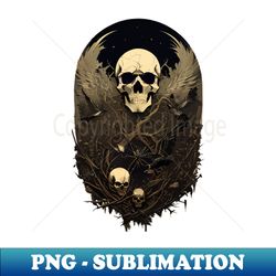Skulls under earth - Signature Sublimation PNG File - Vibrant and Eye-Catching Typography