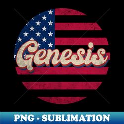 Vintage Genesis Proud Name Personalized Retro Styles American Flag - Instant Sublimation Digital Download - Unlock Vibrant Sublimation Designs