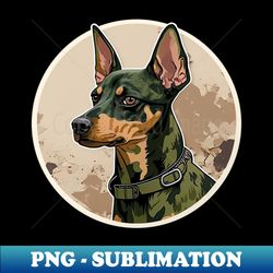 Miniature Pinscher Camouflage Motif - Premium PNG Sublimation File - Perfect for Personalization