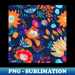 Colorful Flower Pattern V4 - Unique Sublimation PNG Download - Capture Imagination with Every Detail