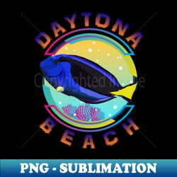 daytona beach florida regal blue tang marine aquarium fish - usa - premium png sublimation file - defying the norms