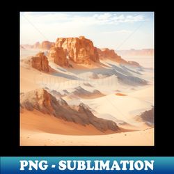 serenity in the sands - desert landscape watercolour art - aesthetic sublimation digital file - unlock vibrant sublimation designs