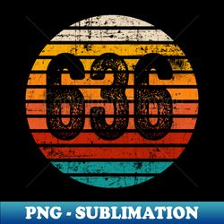 Distressed Vintage Sunset 636 Area Code - High-Quality PNG Sublimation Download - Perfect for Sublimation Art
