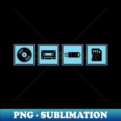 Music Player Formats Blue - Signature Sublimation PNG File - Create with Confidence