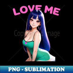 Anime Girl Love Me Beautiful Woman Anime Cosplay - Special Edition Sublimation PNG File - Defying the Norms