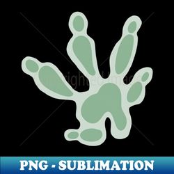 Green ratmouse paw print - Retro PNG Sublimation Digital Download - Unleash Your Creativity