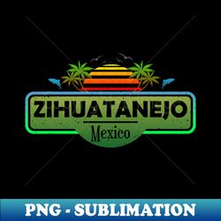 Zihuatanejo Beach Mexico Palm Trees Sunset Summer - Special Edition Sublimation PNG File - Add a Festive Touch to Every Day
