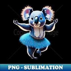 Blue koala dancing and posing gracefully - Stylish Sublimation Digital Download - Spice Up Your Sublimation Projects
