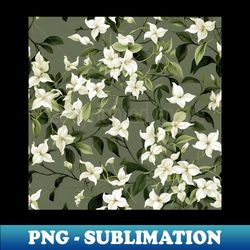 Jasmine Climber Plant Illustration - Signature Sublimation PNG File - Unlock Vibrant Sublimation Designs