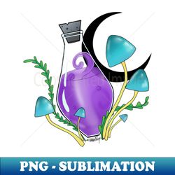 mushroom potion bottle - vintage sublimation png download - vibrant and eye-catching typography