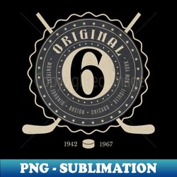 NHL Original Six - Retro PNG Sublimation Digital Download - Bring Your Designs to Life