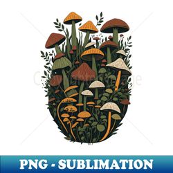 Mushrooms - Instant PNG Sublimation Download - Unlock Vibrant Sublimation Designs