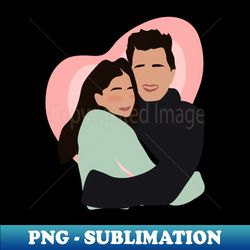 cute couple hugging with pink heart in backgorund vector illustration without face - Exclusive Sublimation Digital File - Perfect for Personalization
