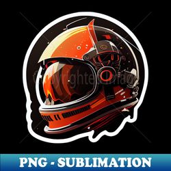 Orange Space Helmet - High-Quality PNG Sublimation Download - Spice Up Your Sublimation Projects