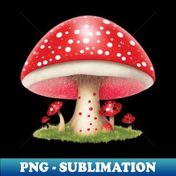 red magical mushroom - PNG Transparent Sublimation Design - Instantly Transform Your Sublimation Projects