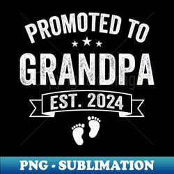 1st Time Grandpa EST 2024 New First Grandpa 2024 T-Shirt - Decorative Sublimation PNG File - Perfect for Personalization