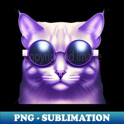 Cat with dark glasses - Aesthetic Sublimation Digital File - Unleash Your Inner Rebellion