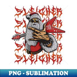 Sleigher Heavy Metal Santa Ugly Christmas - Sublimation-Ready PNG File - Fashionable and Fearless