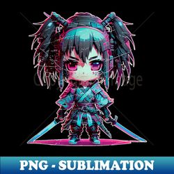 Tech-Infused Grace The Darling Cyberpunk Ronin - Unique Sublimation PNG Download - Bring Your Designs to Life