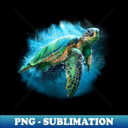Stunning watercolor sea turtle - Unique Sublimation PNG Download - Spice Up Your Sublimation Projects
