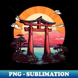 The Brilliant Red Gate - Aesthetic Sublimation Digital File - Transform Your Sublimation Creations