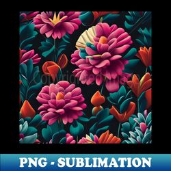 Pink Gold Carnation Abstract Artwork - Unique Sublimation PNG Download - Spice Up Your Sublimation Projects