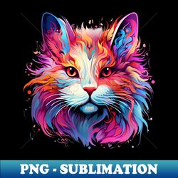 Norwegian Forest in vivid colors - PNG Transparent Sublimation File - Bold & Eye-catching