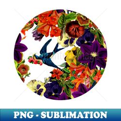 Vintage Swallow Floral - Professional Sublimation Digital Download - Spice Up Your Sublimation Projects