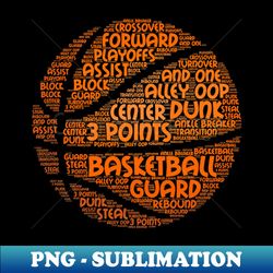 basketball quotes word cloud - hoops baller basketball - instant sublimation digital download - spice up your sublimatio