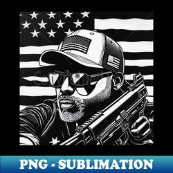 Usa Soldier in the Apocalypse 2 - High-Quality PNG Sublimation Download - Enhance Your Apparel with Stunning Detail