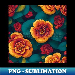 Orange Red Begonias Fantasy - Stylish Sublimation Digital Download - Perfect for Personalization