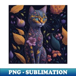 The abstract art cat - High-Quality PNG Sublimation Download - Enhance Your Apparel with Stunning Detail