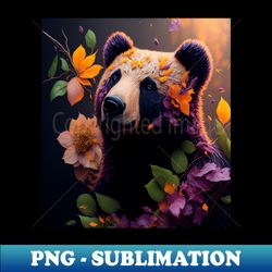 beautiful brown bear face - unique sublimation png download - fashionable and fearless