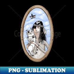Pirat mit seinem Hund - Pirate With His Dog - Premium PNG Sublimation File - Boost Your Success with this Inspirational