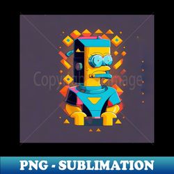 high quality robot graphic illustration - signature sublimation png file - enhance your apparel with stunning detail