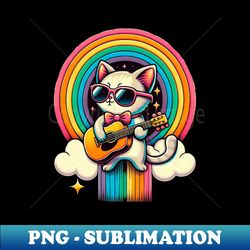 Fantasy Rainbow White Cat - Premium PNG Sublimation File - Vibrant and Eye-Catching Typography