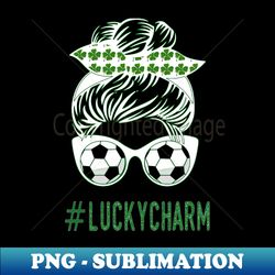 St Patricks Day Lucky Irish Soccer Mom - Premium PNG Sublimation File - Vibrant and Eye-Catching Typography