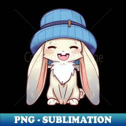 rabbit blue hat- ia - elegant sublimation png download