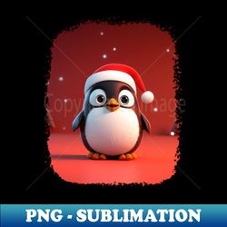 Happy Santa Penguin - Instant PNG Sublimation Download
