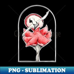 watercolor ballerina born in red flower - creative sublimation png download