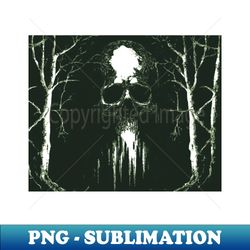 Skull in haunted forest - Instant Sublimation Digital Download